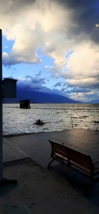 4k云层壁纸 - 步道 - 海边 - 海面「哲风壁纸」