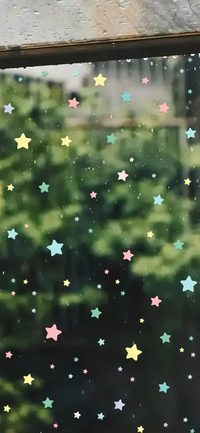 4k星星壁纸 - 朦胧 - 特写 - 窗外「哲风壁纸」