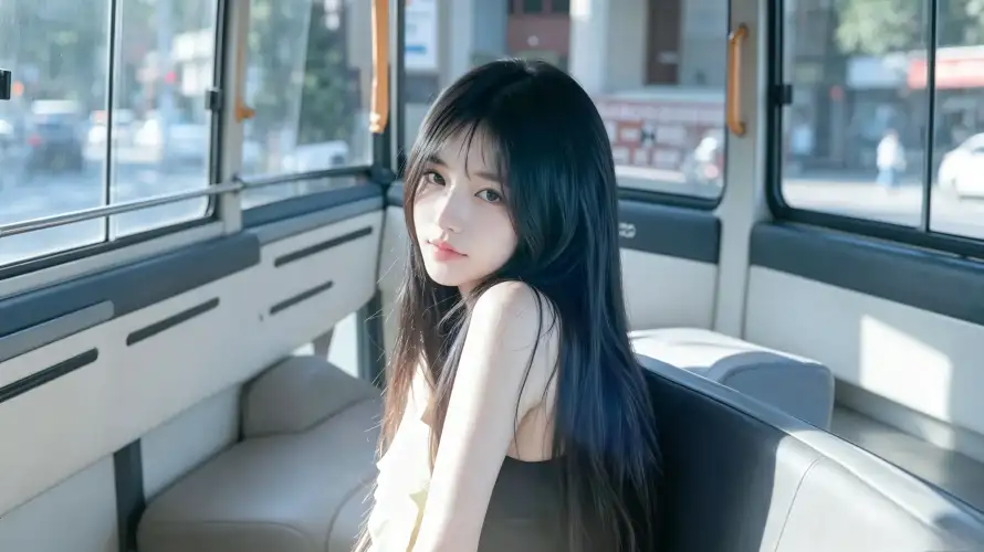 3k写真壁纸-回头 - 女生-清冷「哲风壁纸」