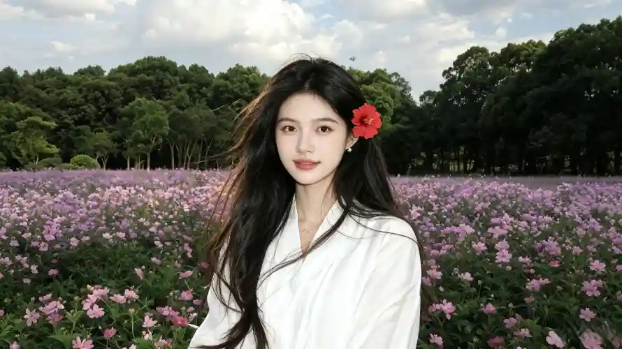 3k好看壁纸-少女 - 户外-树林「哲风壁纸」