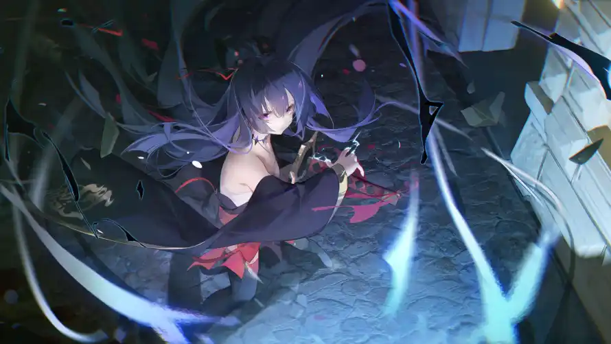 7k刀光壁纸-动漫 - 少女-崩坏「哲风壁纸」