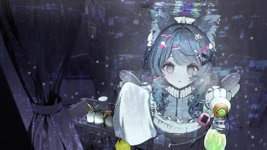 4k兽耳壁纸-发饰 - 少女-插画「哲风壁纸」
