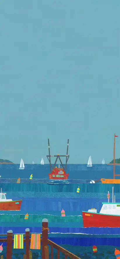 4k帆船壁纸 - 插画 - 海景 - 海洋「哲风壁纸」
