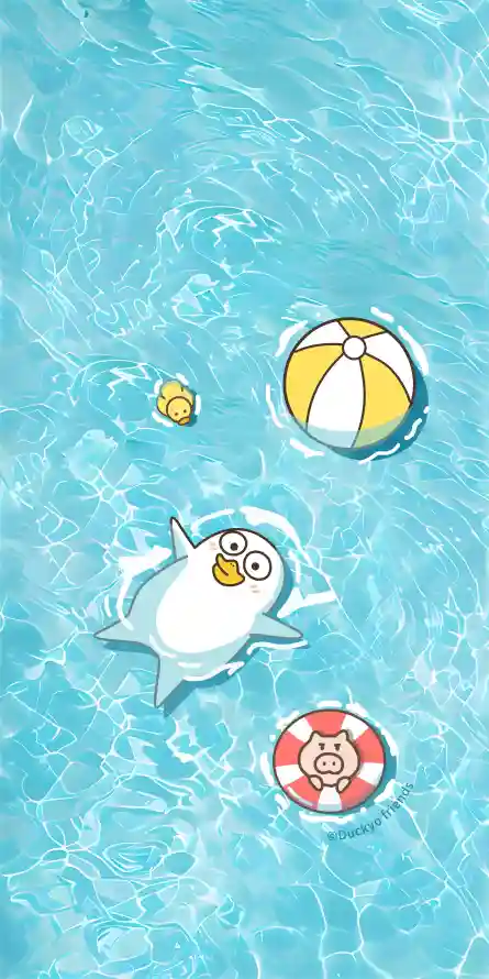 4k企鹅壁纸 - 卡通 - 可爱 - 夏日「哲风壁纸」