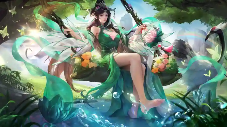 4k仙鹤壁纸 - 古风 - 女仙 - 林间「哲风壁纸」