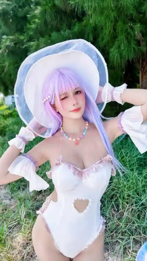 4k少女壁纸 - 户外 - 泳装 - 甜美「哲风壁纸」