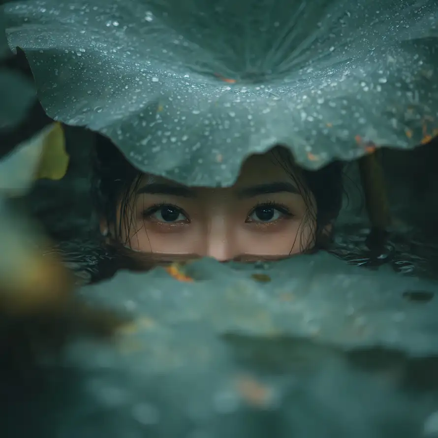 4k女孩壁纸 - 少女 - 暗调 - 水中「哲风壁纸」