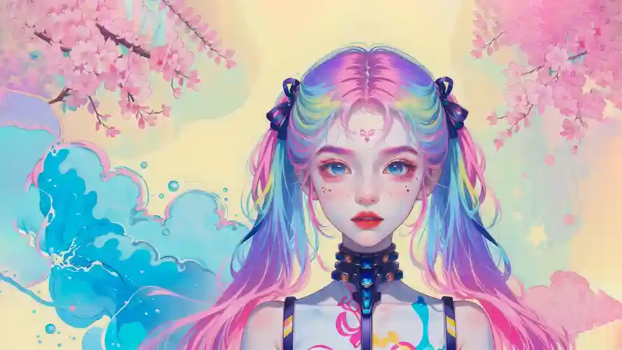4k少女壁纸 - 插画 - 梦幻 - 樱花「哲风壁纸」