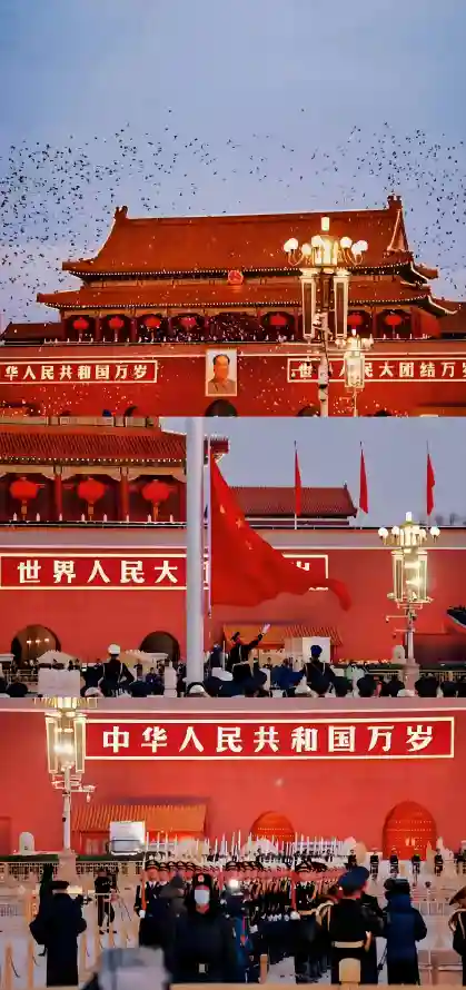 4k人群壁纸 - 广场 - 标语 - 灯笼「哲风壁纸」