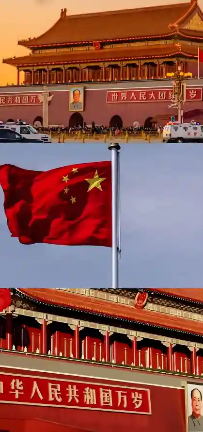 4k国旗壁纸 - 朝阳 - 爱国 - 红墙「哲风壁纸」