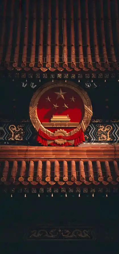 4k古典壁纸 - 国徽 - 国风 - 对称「哲风壁纸」