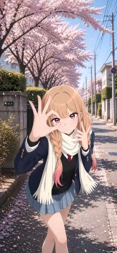 4k少女壁纸 - 春日 - 晴天 - 短裙「哲风壁纸」