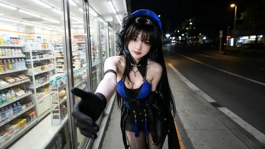 3k夜晚壁纸-好看 - 短裙-秧秧「哲风壁纸」
