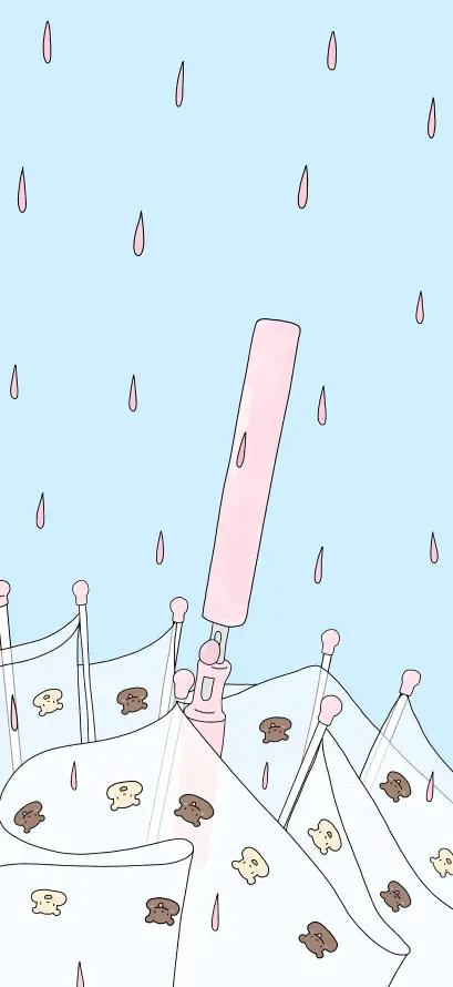 4k下雨壁纸 - 手绘 - 治愈 - 碎花「哲风壁纸」