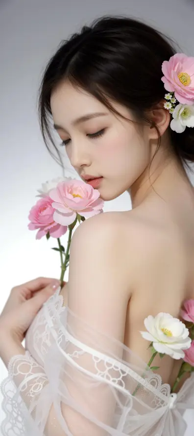 4k人像壁纸 - 侧脸 - 好看 - 温柔「哲风壁纸」