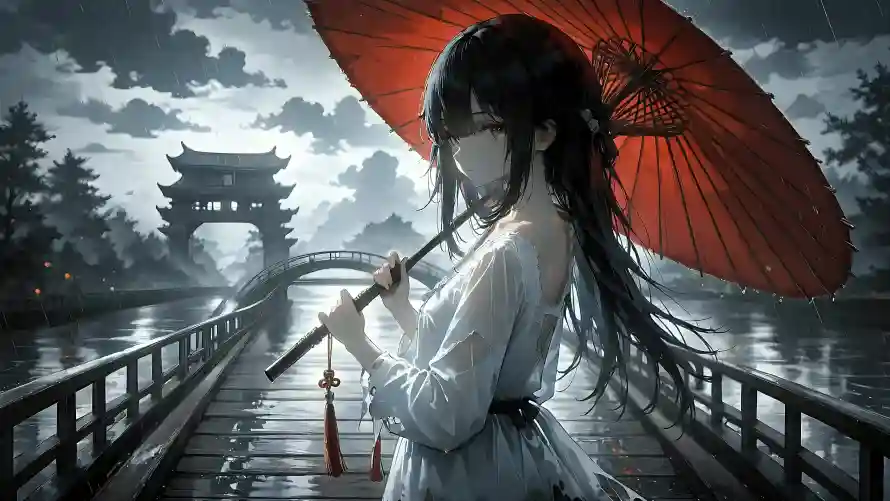 4k古桥壁纸-古风 - 木桥-湖边「哲风壁纸」