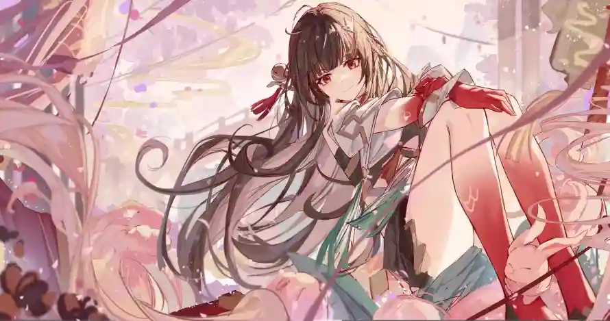 3k插画壁纸-灵砂 - 红瞳-长发「哲风壁纸」