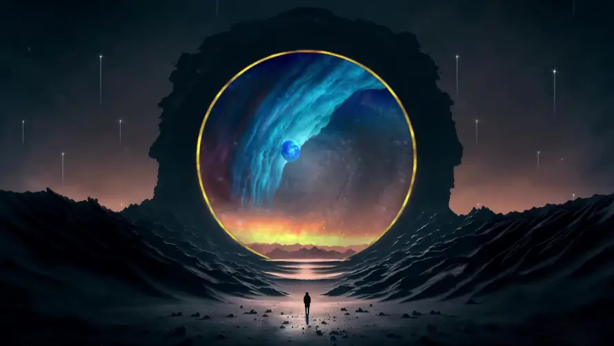 4k孤影壁纸-山峦 - 星云-星空「哲风壁纸」