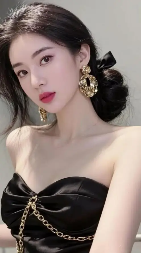 4k盘发壁纸 - 红唇 - 美女 - 露肩「哲风壁纸」