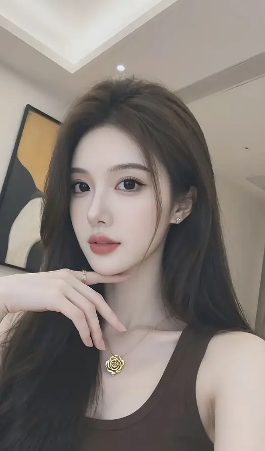 4k托腮壁纸 - 红唇 - 纯欲 - 美女「哲风壁纸」