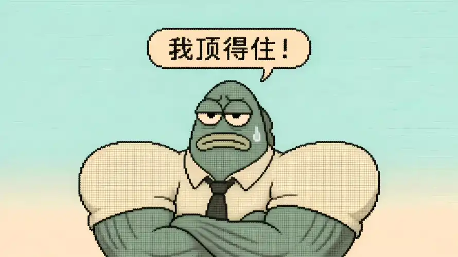 4k搞怪壁纸 - 梗图 - 流汗 - 白衬衫「哲风壁纸」
