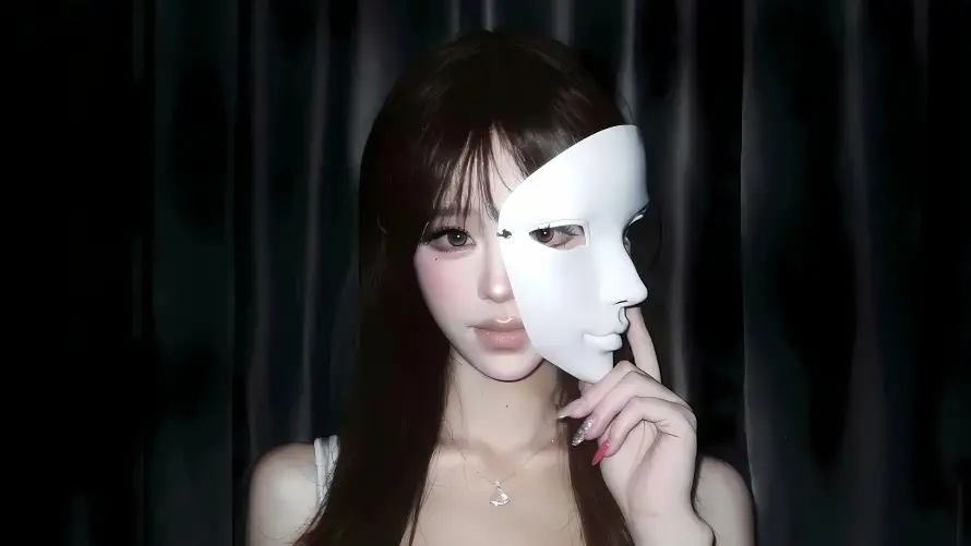 4k人像壁纸-吊带 - 暗调-长发「哲风壁纸」