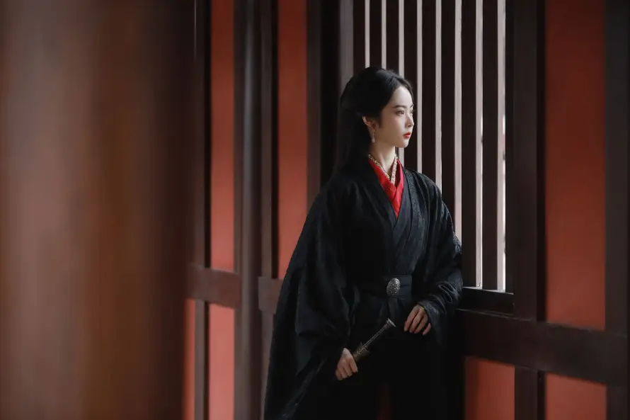 4k侠女壁纸-倚窗 - 古装-古风「哲风壁纸」