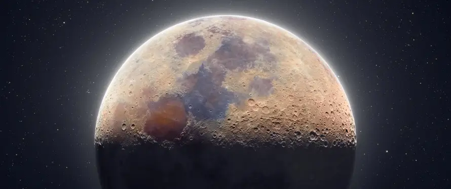 5k半月壁纸-天体 - 天文-太空「哲风壁纸」