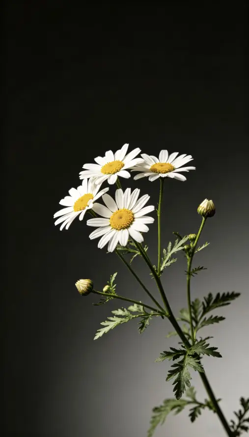 4k简约壁纸 - 绿叶 - 花卉 - 花枝「哲风壁纸」