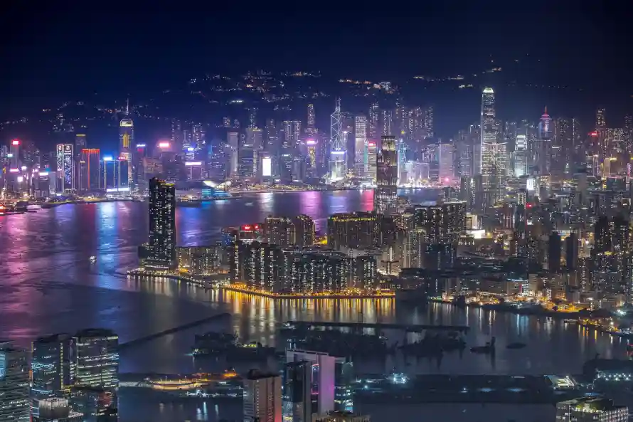 7k海港壁纸-香港 - 天际线-城市夜景「哲风壁纸」