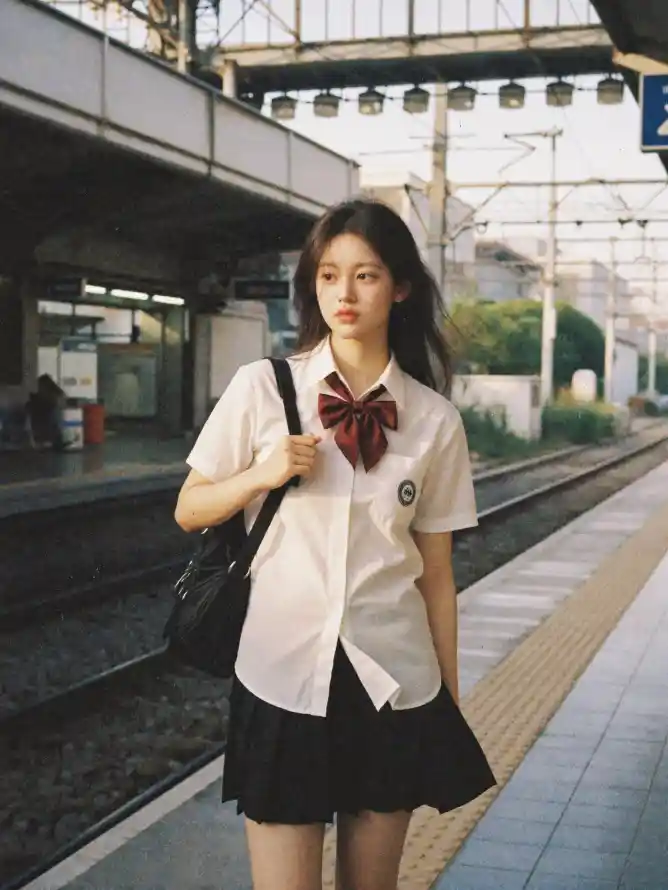 4k少女壁纸 - 户外 - 长发 - 单肩包「哲风壁纸」