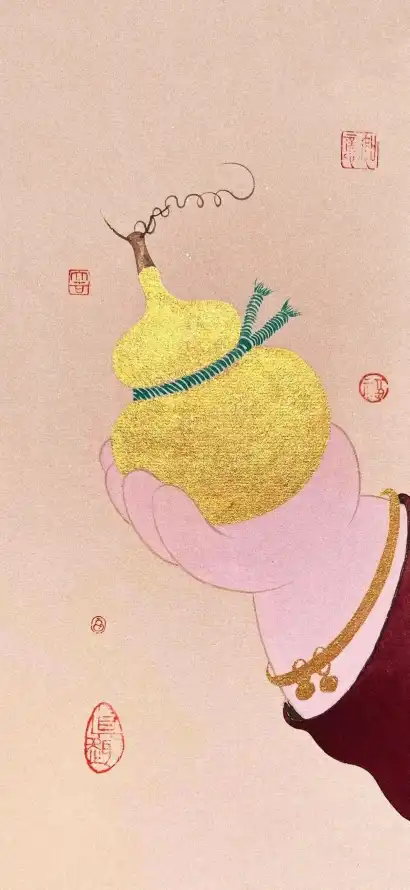 4k卡通壁纸 - 手 - 印章 - 吉祥「哲风壁纸」