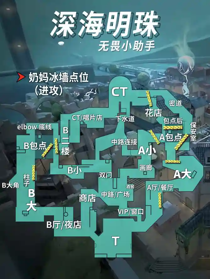 4kA包点壁纸 - B包点 - 冰墙点位 - 战术地图「哲风壁纸」