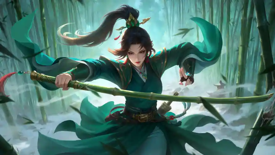 4k古风壁纸-持剑 - 武侠-竹剑「哲风壁纸」