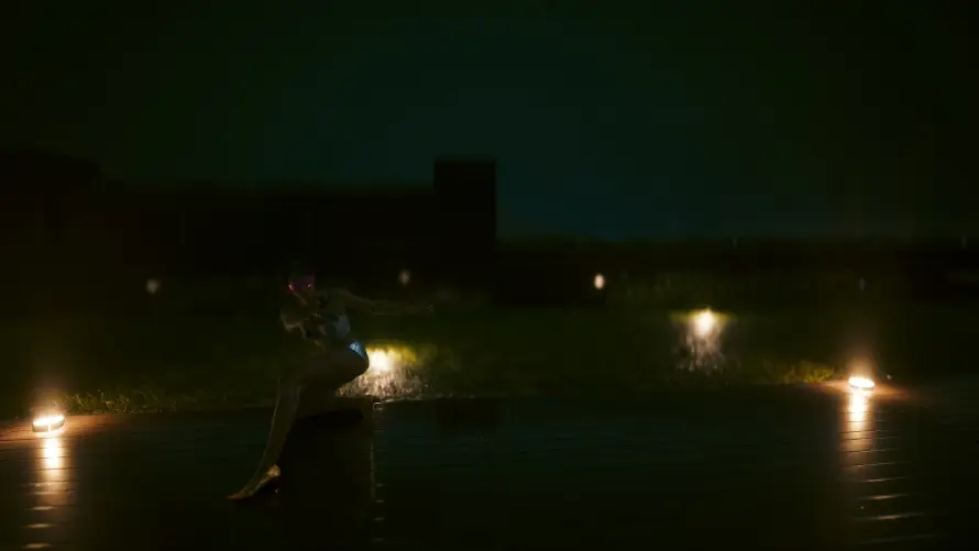 2k夜晚壁纸-暖光 - 暗黑-水面「哲风壁纸」