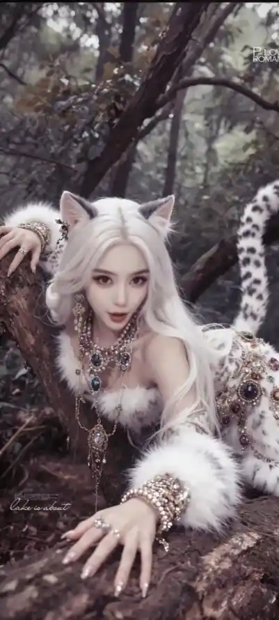 4k兽耳壁纸 - 写真 - 森林 - 猫耳「哲风壁纸」