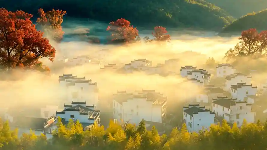 4k入秋壁纸 - 婺源 - 晨雾 - 炊烟「哲风壁纸」 4k入秋壁纸 - 婺源 - 晨雾 - 炊烟「哲风壁纸」