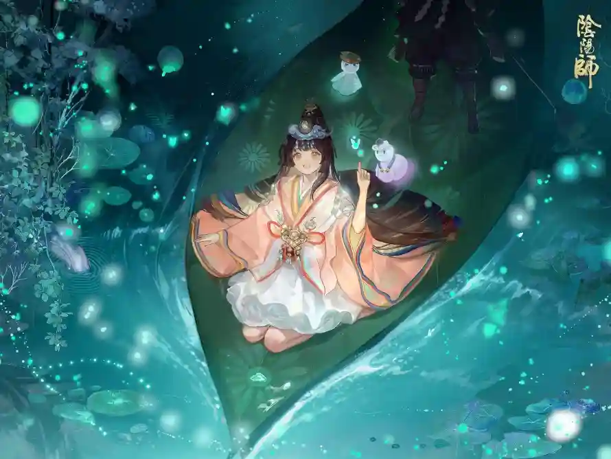2k夜行壁纸-奇幻 - 树叶-水面「哲风壁纸」