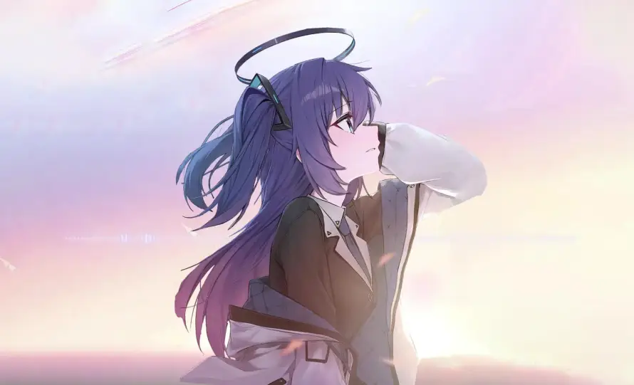 3k侧脸壁纸-光环 - 天空-少女「哲风壁纸」