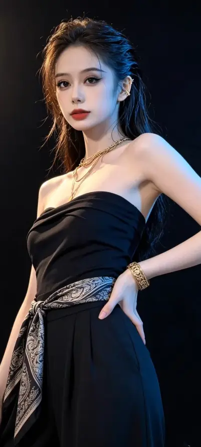 4k冷光壁纸 - 美女 - 项链 - 金手镯「哲风壁纸」