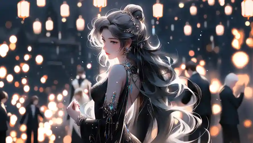 4k人群壁纸-回眸 - 夜景-散景「哲风壁纸」