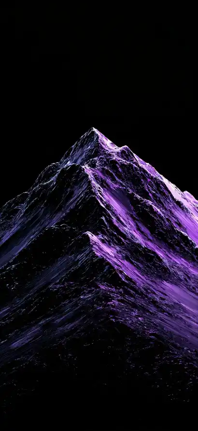 4k山峰壁纸 - 暗调 - 极简 - 紫色「哲风壁纸」