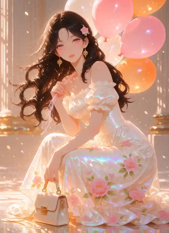 4k光斑壁纸 - 女孩 - 插画 - 暖光「哲风壁纸」