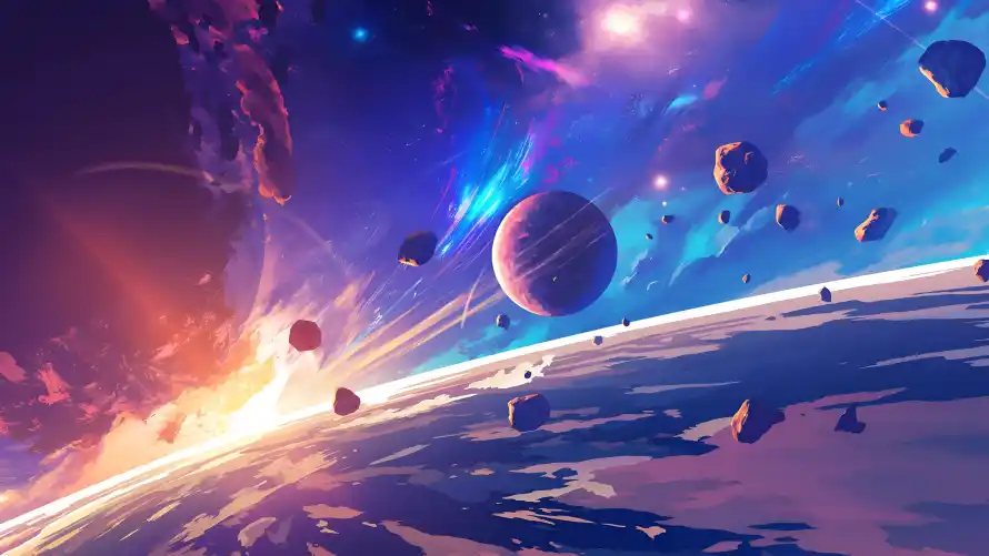4k光束壁纸-太空 - 宇宙-星云「哲风壁纸」