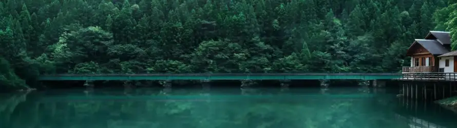 5k上湖壁纸-木屋 - 森林-湖泊「哲风壁纸」