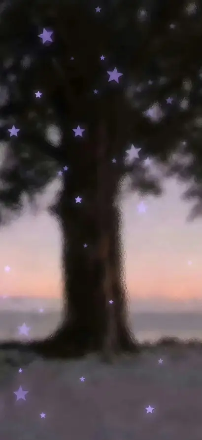 4k光斑壁纸 - 剪影 - 星星 - 暮色「哲风壁纸」