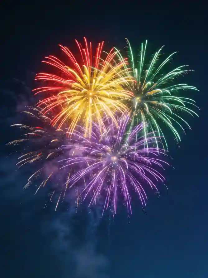4k夜景壁纸 - 夜空 - 庆祝 - 彩色「哲风壁纸」