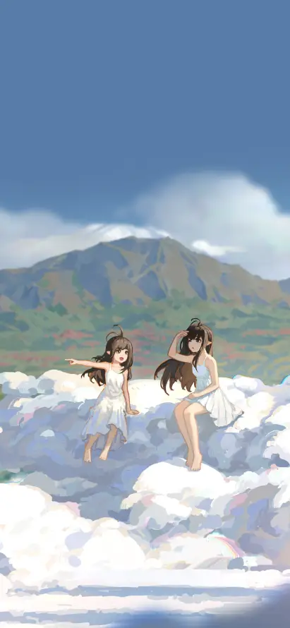 4k天空壁纸 - 插画 - 远山 - 二次元「哲风壁纸」
