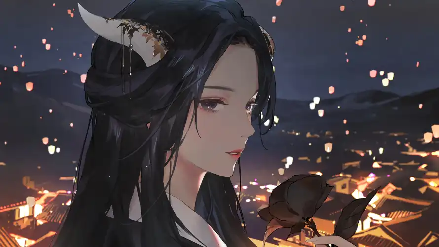 2k侧脸壁纸-古城 - 古风-夜景「哲风壁纸」