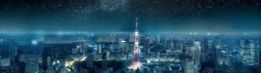 5k东京壁纸-俯瞰 - 夜景-星空「哲风壁纸」